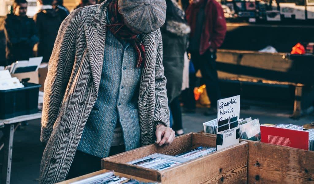 Man at a yardsale