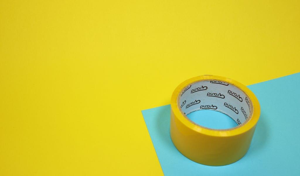 Yellow heavy-duty packaging tape