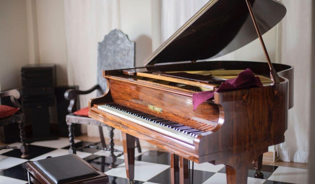 Grand piano and chair