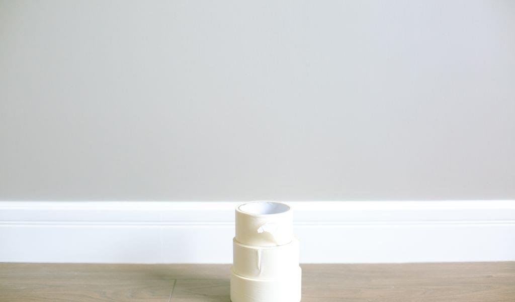 White masking tape on the floor