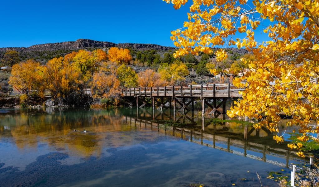A wooden bridge in Rio Grande River