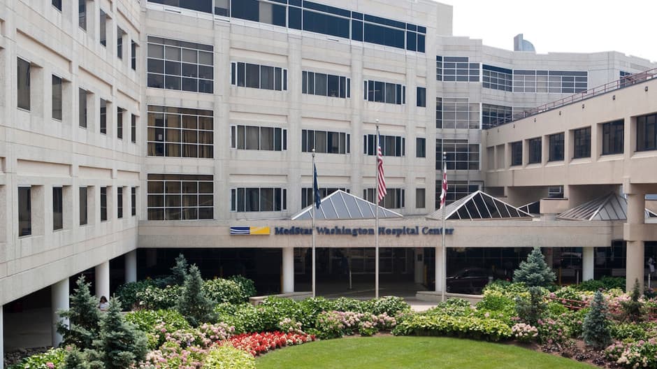 Medstar Washington Hospital Centre, grey brick building