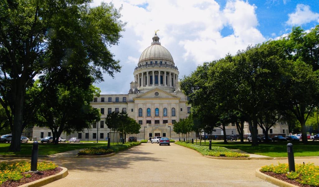 The capitol building of the city of Jackson, Mississippi