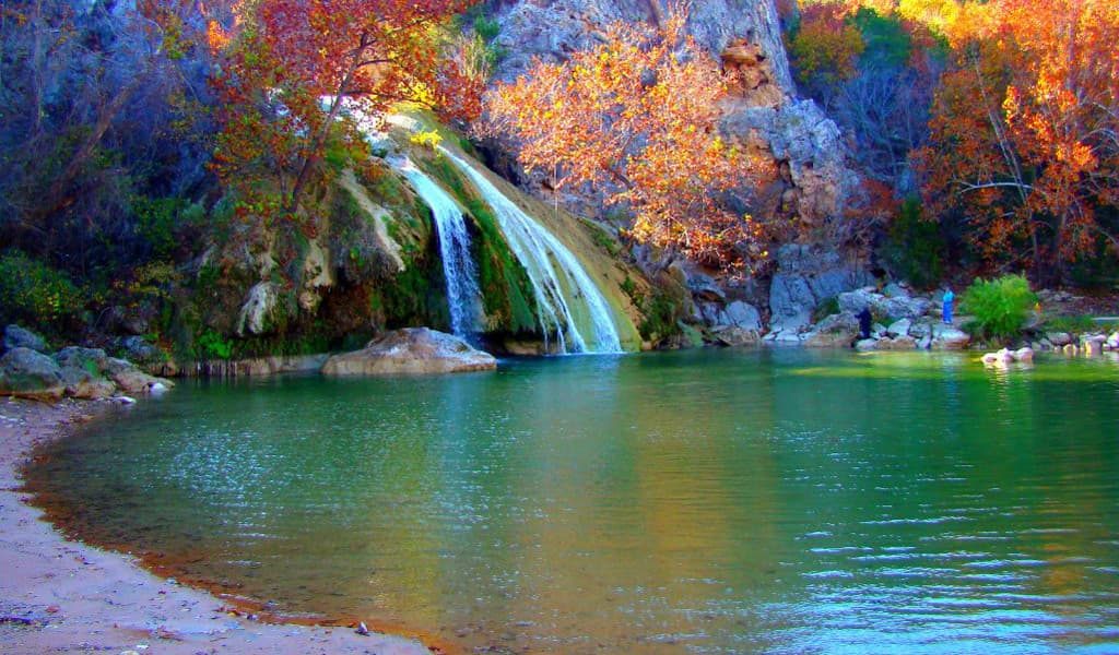 Turner Falls aqua water in beautiful nature