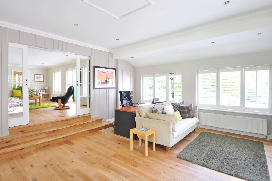 Wooden floors in a house.